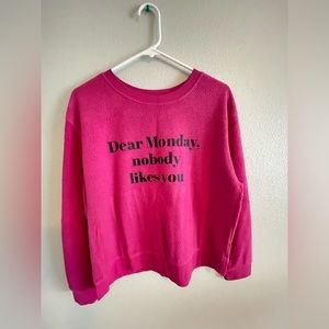 No Boundaries Top Sweat Shirt - Kids | Color Dark Pink | Size: L (11/13)